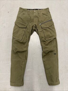 G-Star Rovic Zip 3D Regular Tapered Olive Green Cargo Pants Men’s 33x32